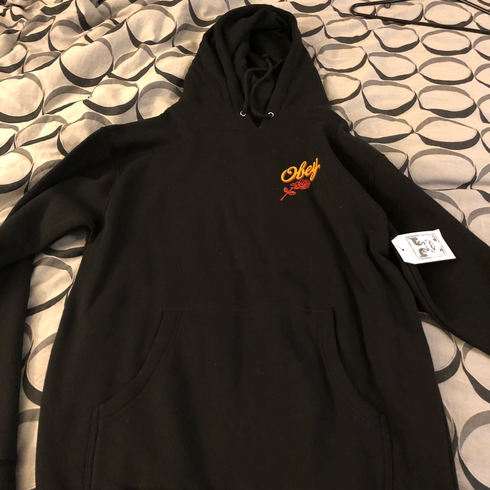 New Obey Careless Whispers Black SweatShirt Hoodie
